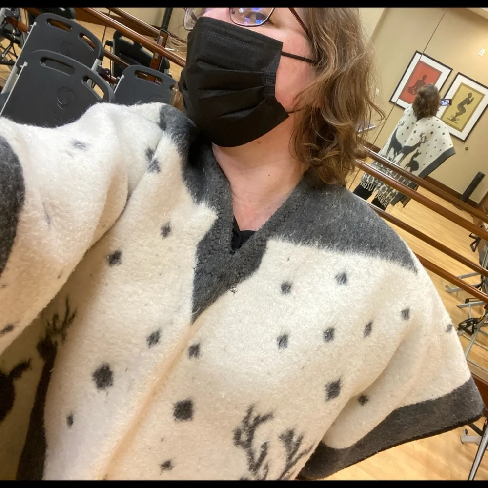 Classic Alpaca wool Poncho from Peru - unisex - Picture 5 of 6